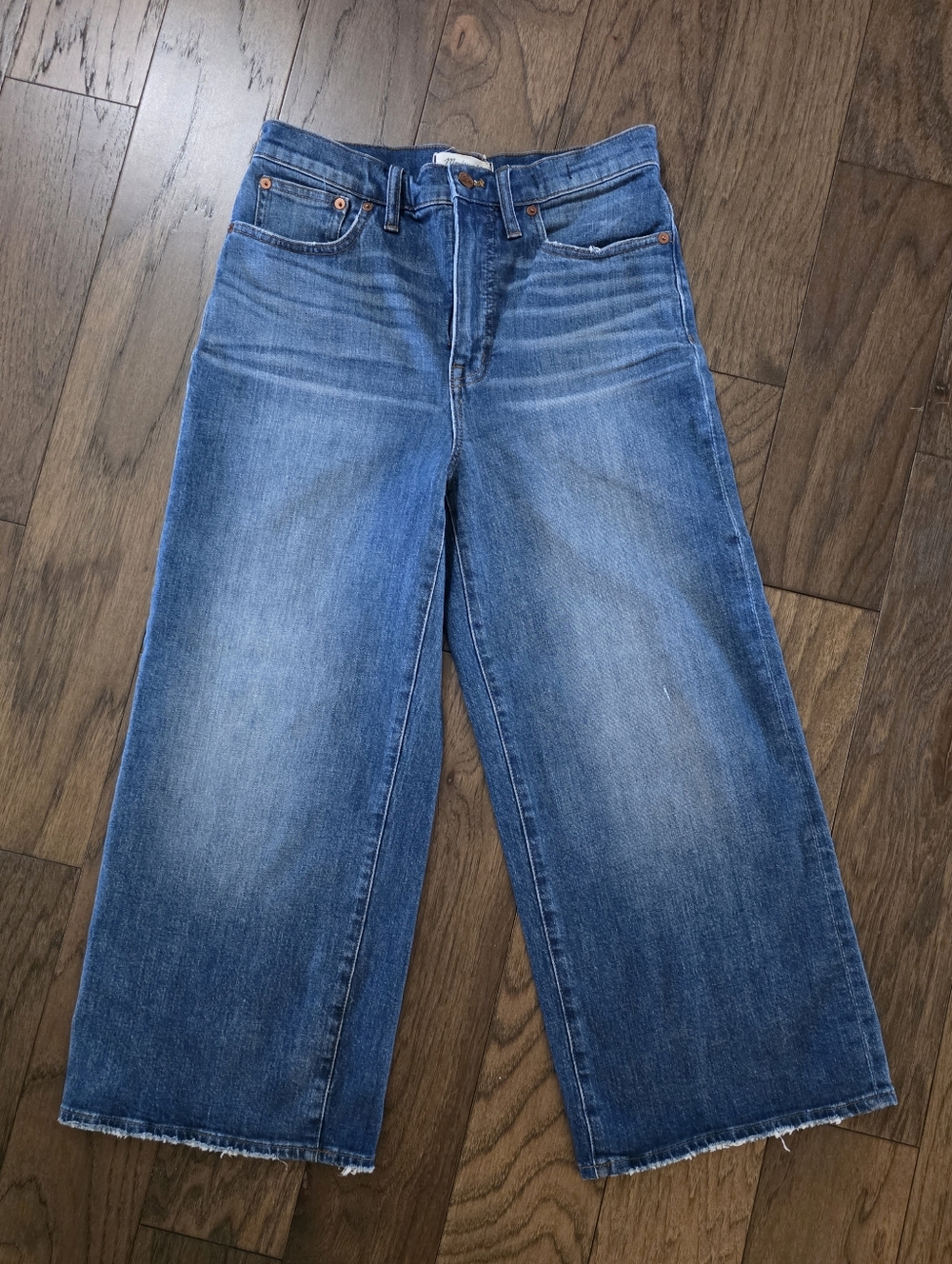 Madewell Jeans Cropped Size 28 / 24" inse Women’s Wide-Leg Cropped Jeans in Blue